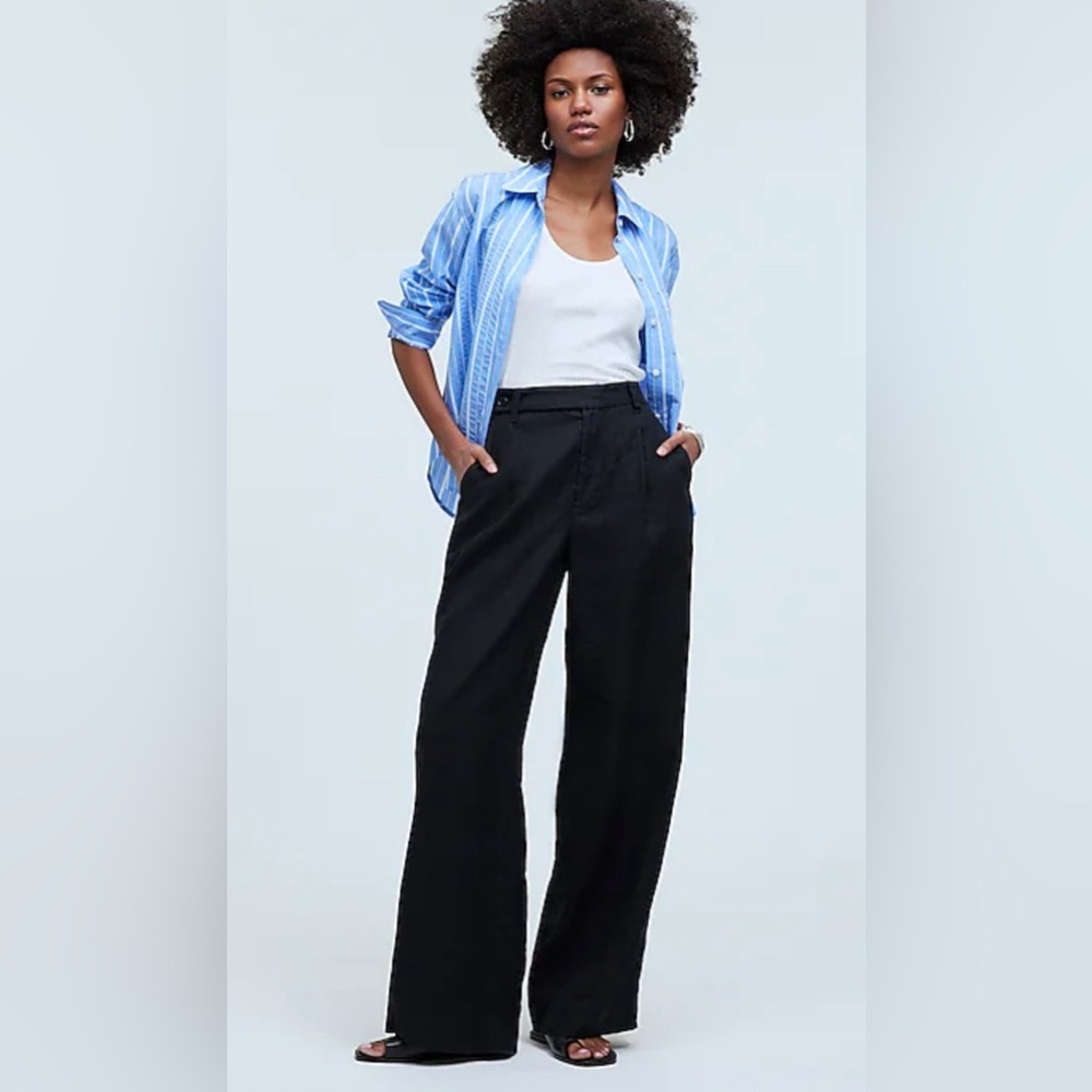 The Harlow Wide-Leg Pant in 100% Linen